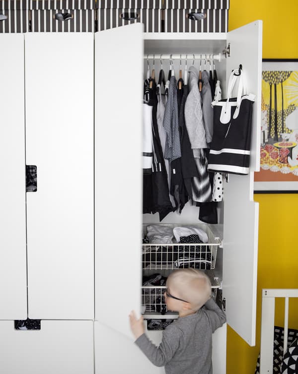 Encourage the kids to help out by adding storage they can reach too.