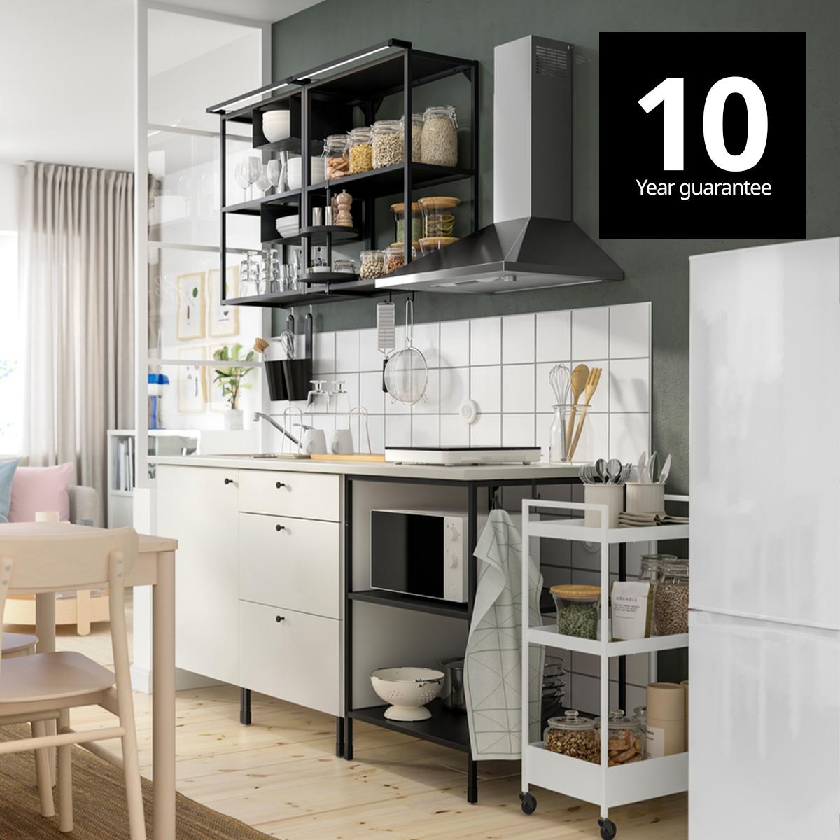 ENHET system kitchen combination. Our ENHET series enjoys 10 years guarantee.
