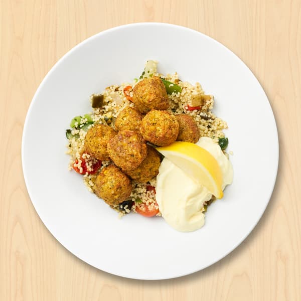 Falafel
8 stk. serveret med couscous, aioli og citron


45.-

12 stk. 60.-