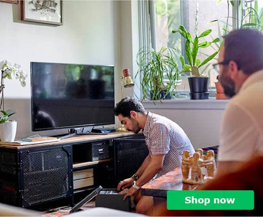 FJÄLLBO TV bench, black