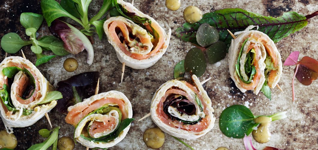 Fladenbrotrollen mit Lachs