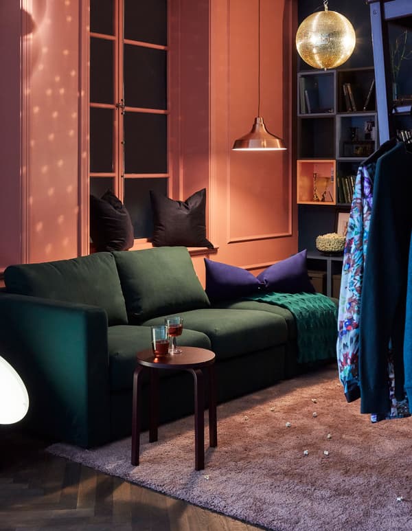 Flexible furniture for small spaces and hanging out with friends works well when it’s multipurpose.