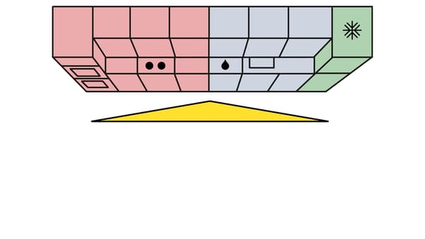 Floorplan of a Kitchen in line