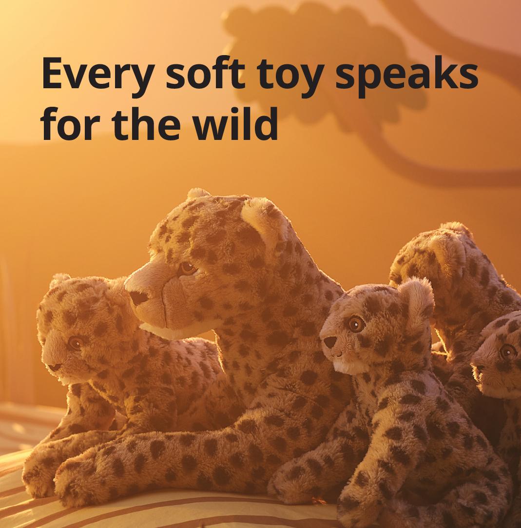 For every soft toy sold from the SANDLÖPARE collection, IKEA will donate 100 THB to the Seub Nakhasathien Foundation to help protect Thailand’s wildlife and forests.