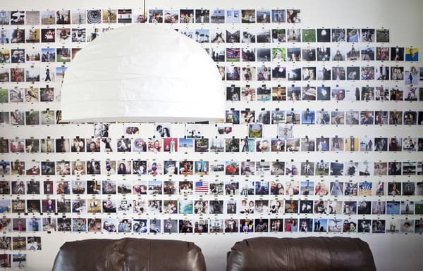 Galerie murale de photos Polaroid.