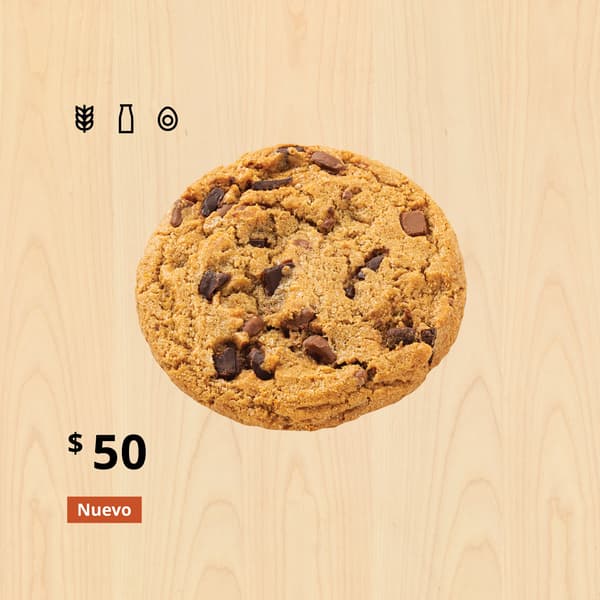 Galleta con doble chocolate