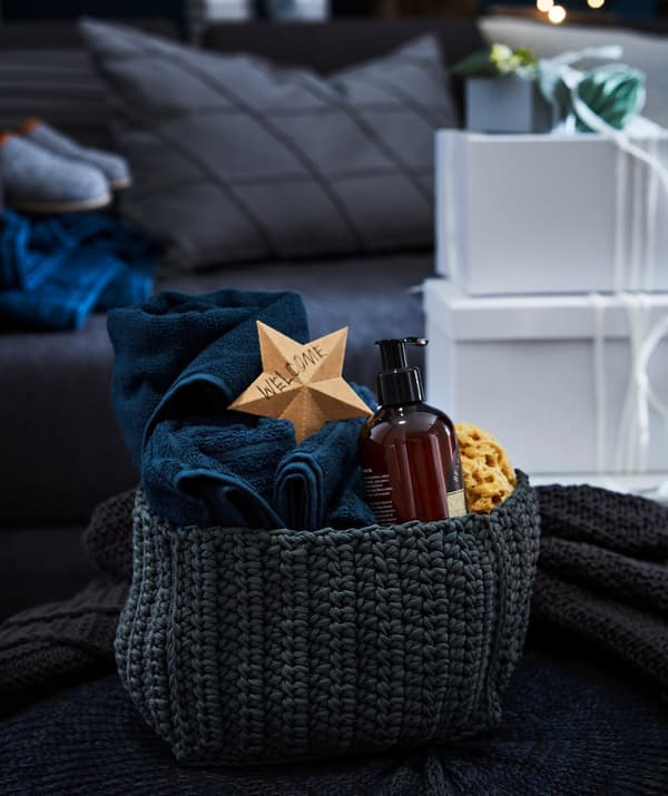Give guests a sense of hotel living with new bathroom accessories and IKEA VÅGSJÖN guest towels.