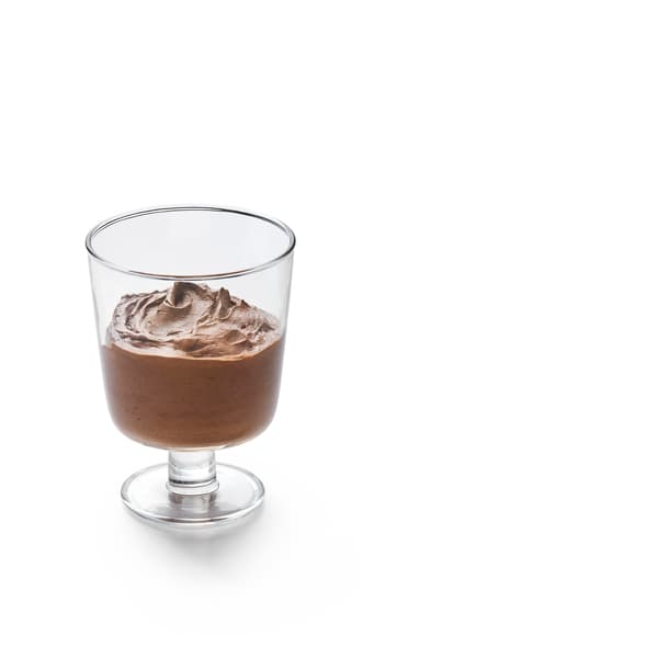 Glass of chocolate mousse