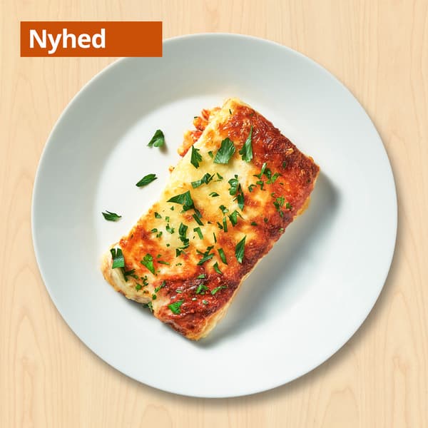 Grøntsagslasagne
Lasagne med grøntsager, linser, tomatsauce og ost

35.-