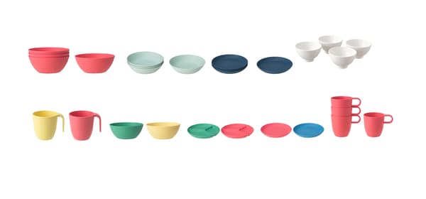 HEROISK and TALRIKA plates, bowls and mugs