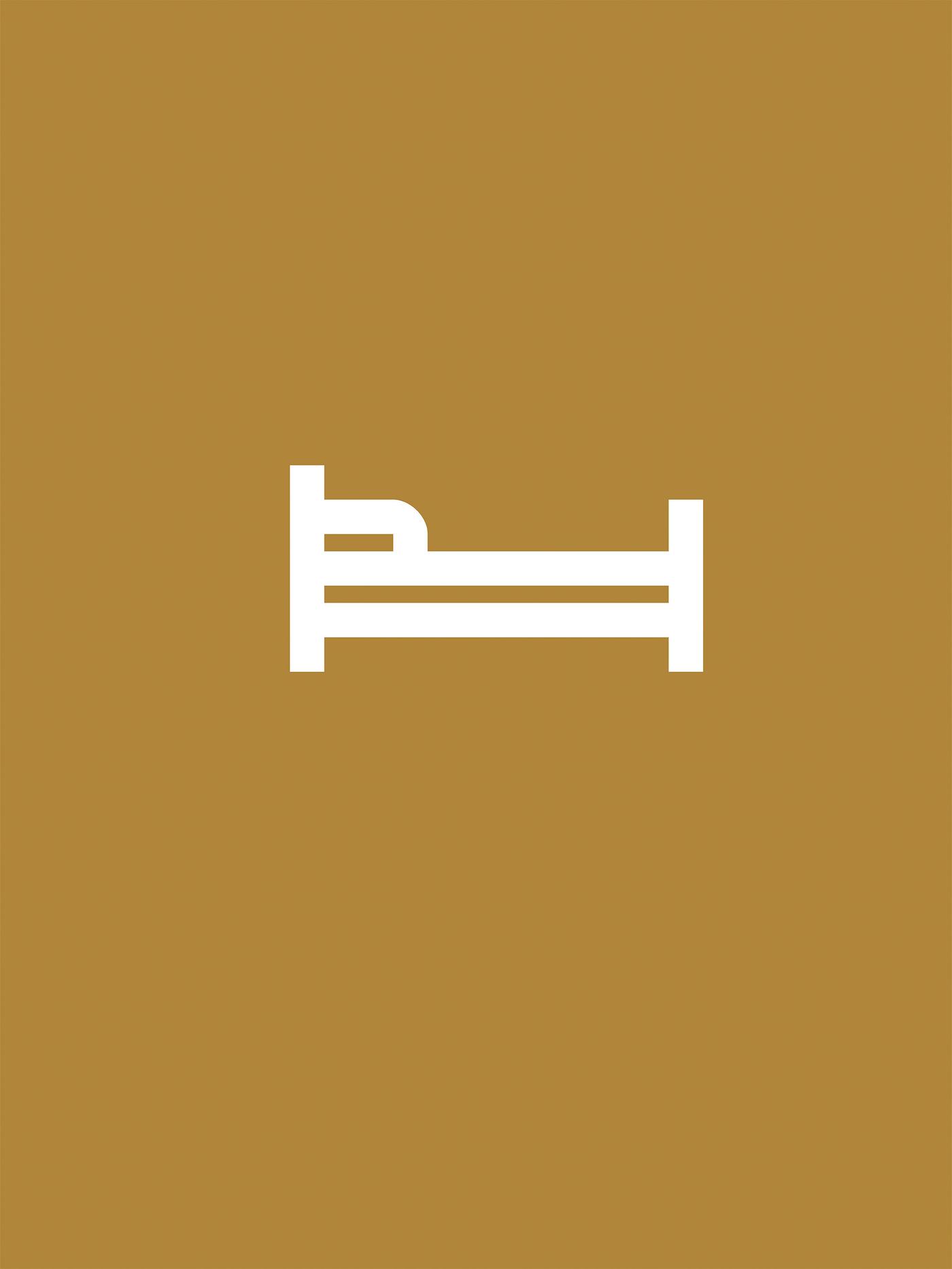 Home furnishing & declutter elements in a coloured background
