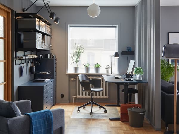 Home Office vom Wohnzimmer abtrennen
