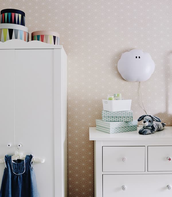 Home owner Mona’s simple and soothing bedroom.