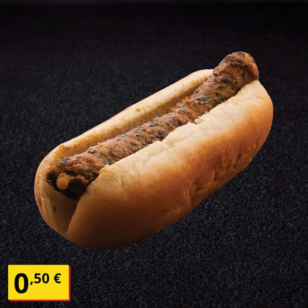 Hot dog with vegetable sausage