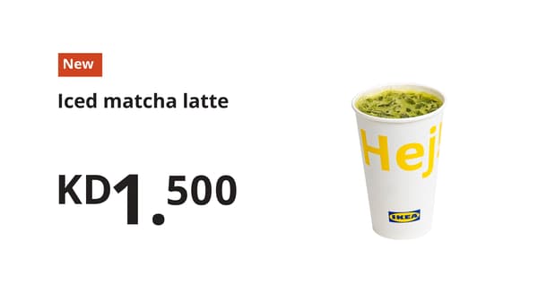 Iced matcha latte