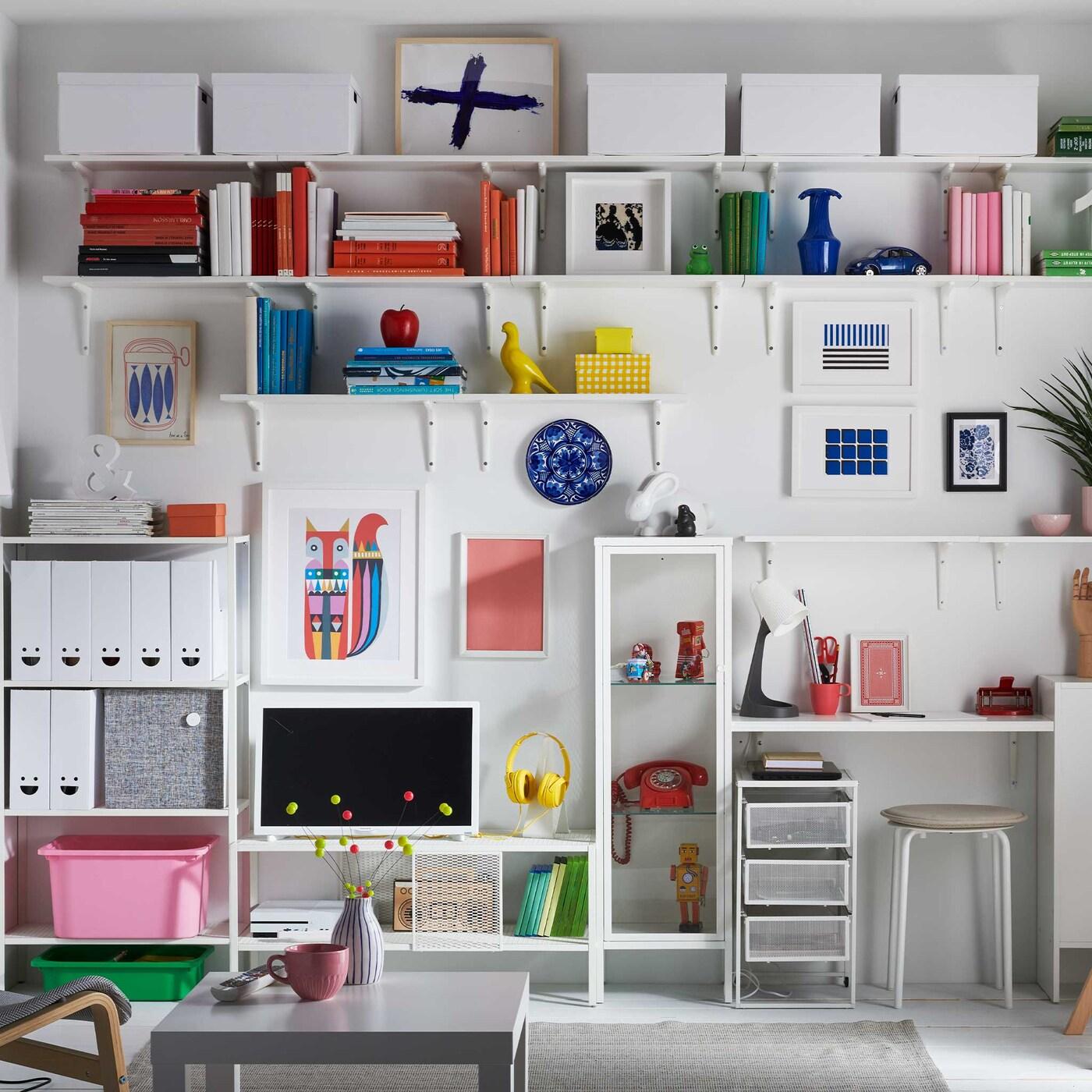 Ideas for wall to wall makes room for it all