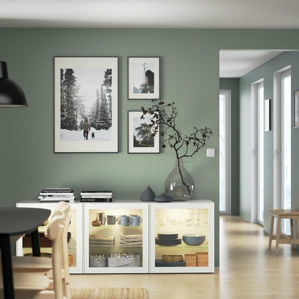 IKEA BESTÅ GLASSVIK storage combination