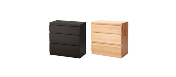 IKEA Canada recalls the KULLEN 3-drawer chest