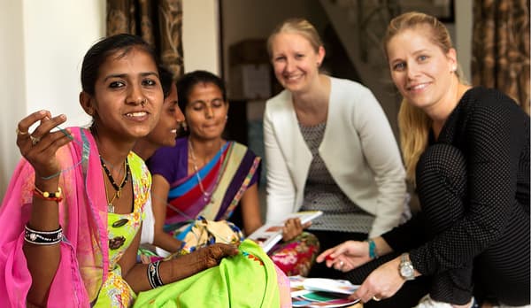 IKEA co-workers from Sweden are creating a collection together with women artisans working for a social entrepreneur.