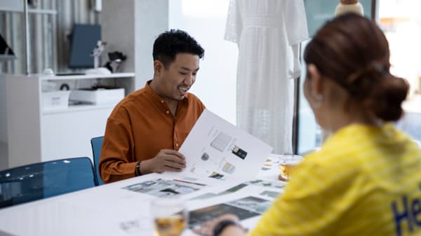 IKEA coworker talking to a customer