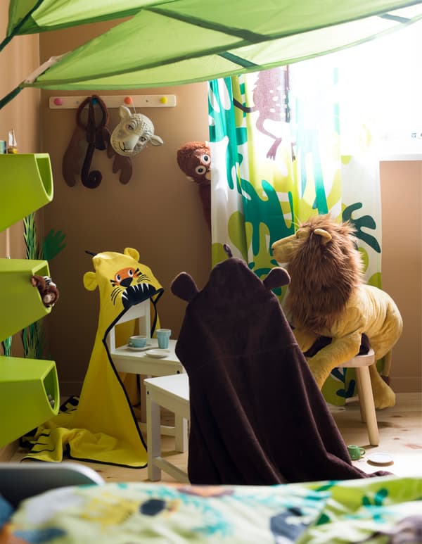 IKEA DJUNGELSKOG yellow towel with hood