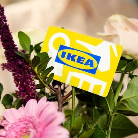 IKEA gift card in flowers