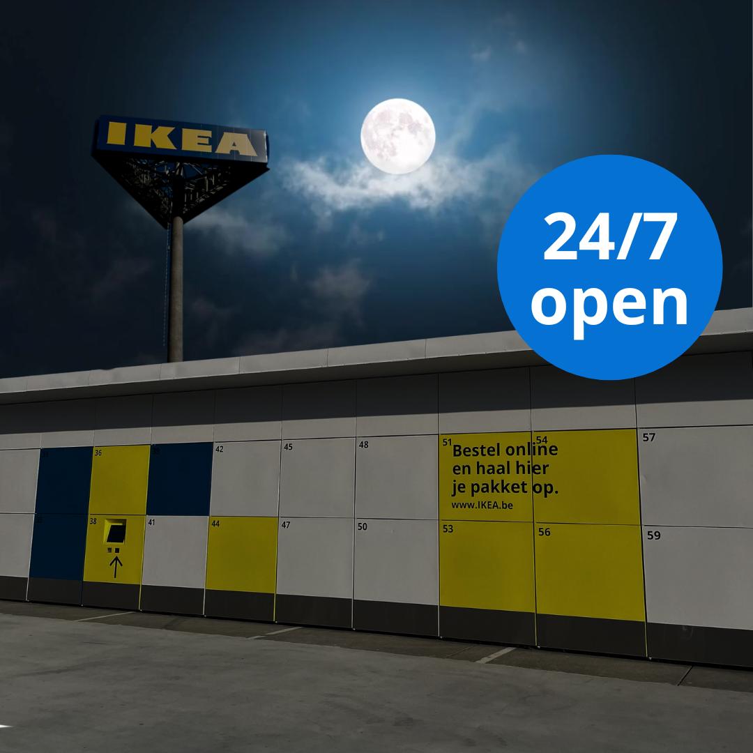 IKEA lockers in the carpark