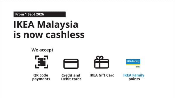 IKEA MAlaysia is now cashless