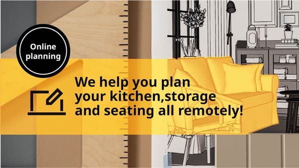 IKEA Qatar will help you plan your kitchen, storage & seating all remotely