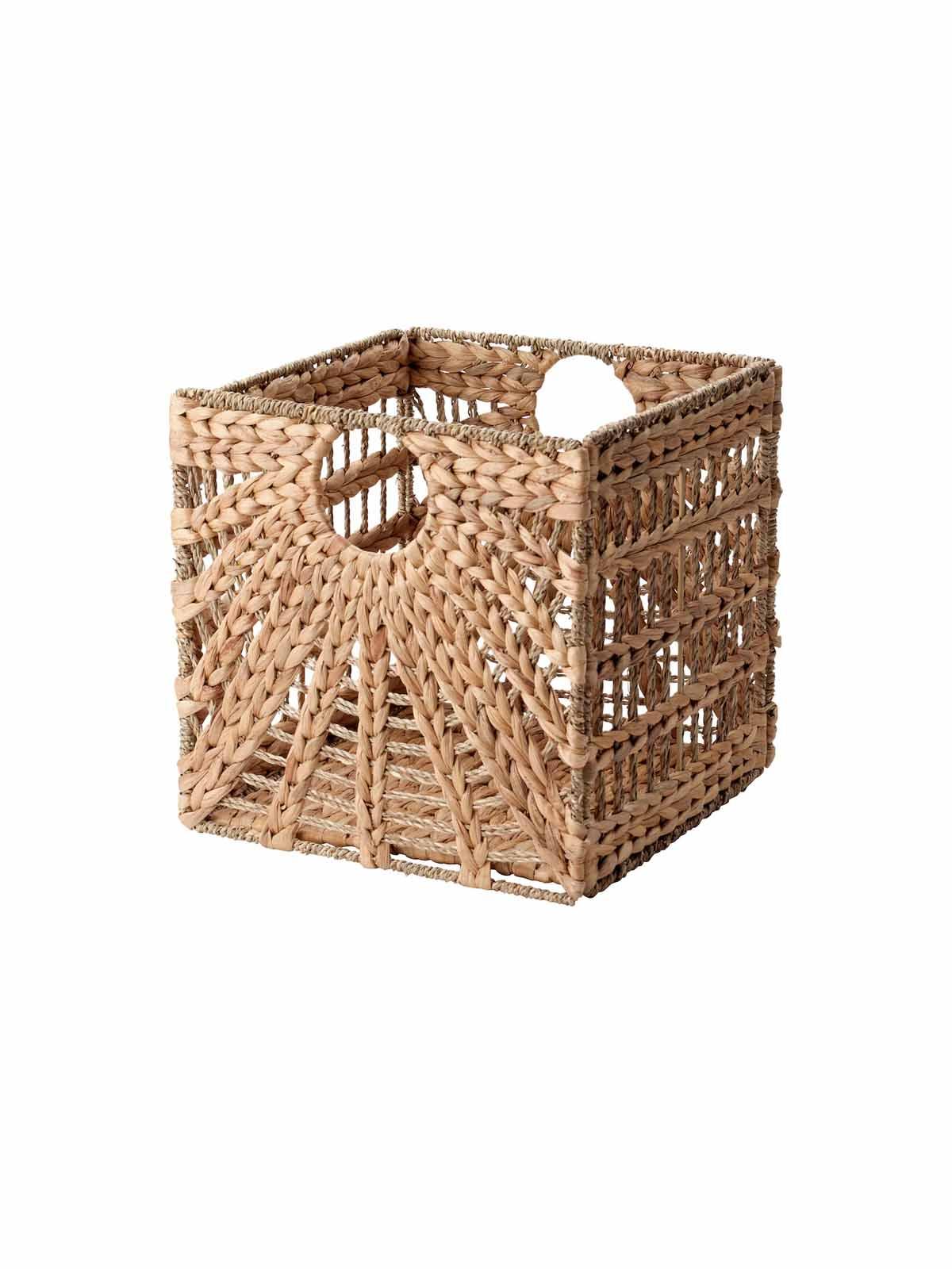 IKEA Singapore Hari Raya 2026. White background with a natural water hyacinth/seagrass LUSTIGKURRE basket