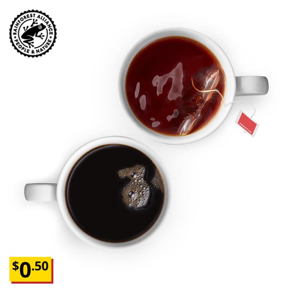 IKEA Singapore Swedish Restaurant's hot beverages are available - Coffee or Tea available at a breathtaking price of $0.50. 