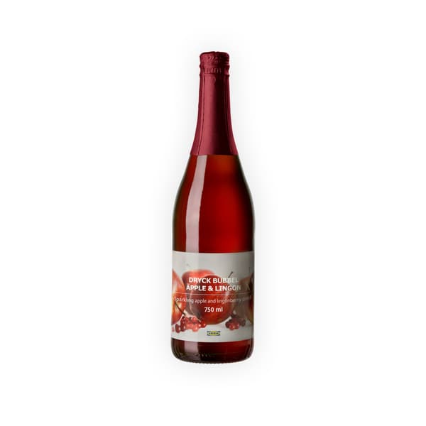 IKEA Singapore's Swedish Food Market beverages — DRYCK BUBBEL PÄRON Sparkling apple & lingonberry, 750ml