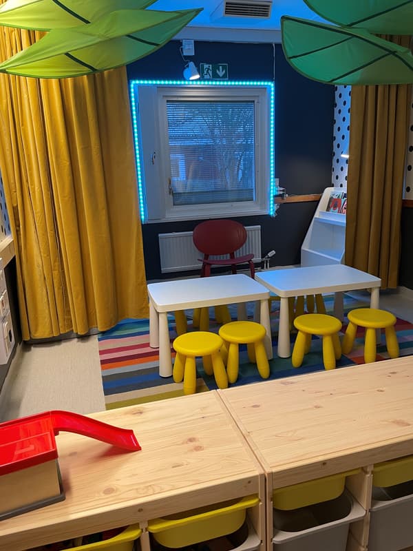 IKEA Uppsalas lokal som förvandlades till en trygg plats för barn.