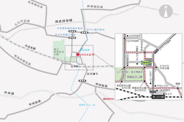 IKEA立川広域アクセスマップ
