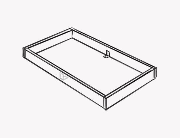 Illustration de la manière d’assembler le caisson pour créer un îlot de cuisine.