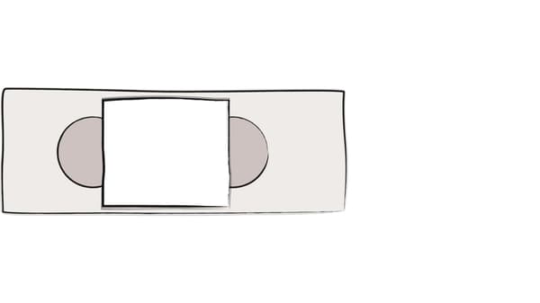 illustration de tapis 2 x 4 pour ensemble de salle à manger