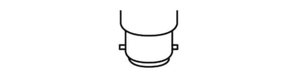 Illustration of a B22 fitting