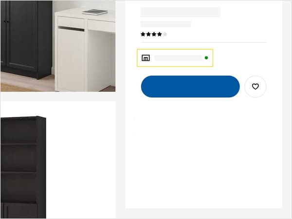 Ilustracija stranice sa detaljima proizvoda na IKEA.rs veb-sajtu.
