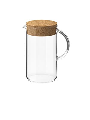 Image of IKEA 365+ Jug with lid in clear glass with cork cover