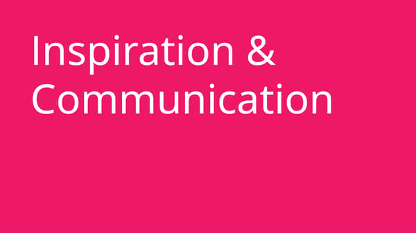 Inspiration and Communication