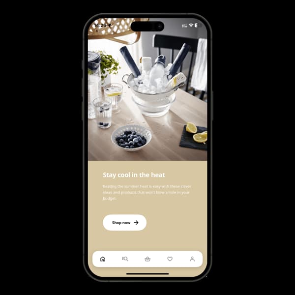 iPhone showing an inspiration page