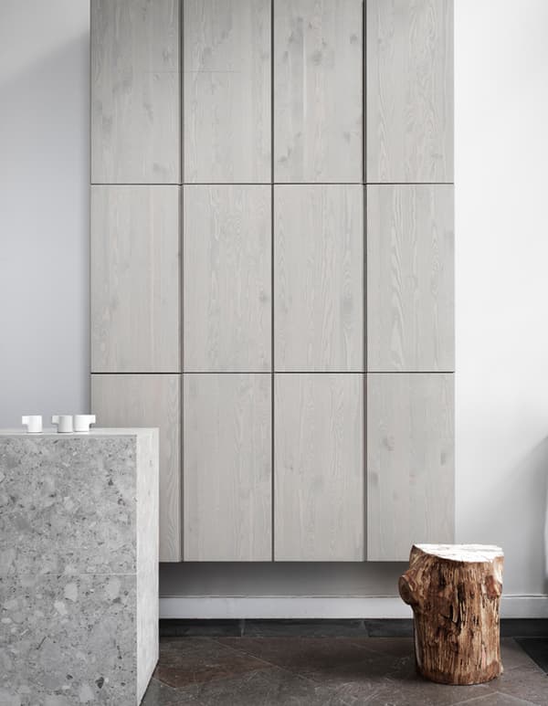 IVAR cabinets, here painted with diluted grey wall paint, and a couple of YPPERLIG tealight holders in white.