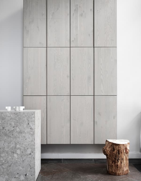 IVAR cabinets, here painted with diluted grey wall paint, and a couple of YPPERLIG tealight holders in white.