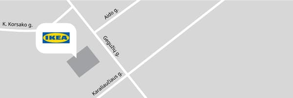 Карта автобуса до IKEA в Шауляе.