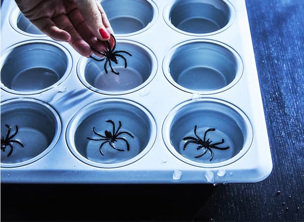 Keep your drinks chilled with scary ice cubes. Use a traditional muffin tin and fill with water and a scary trinket. IKEA offers a lot of cooking supplies such as the VARDAGEN muffin tin in anodised aluminium with an extra durable and hard-wearing surface.
