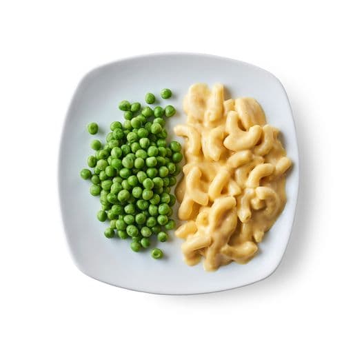 Kids Macaroni and Cheese, Served with Peas