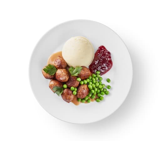 Köttbullar på en tallrik.