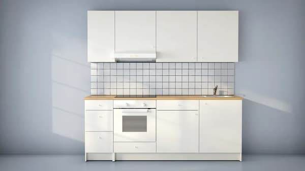 Kuchyň IKEA na modrém plátně