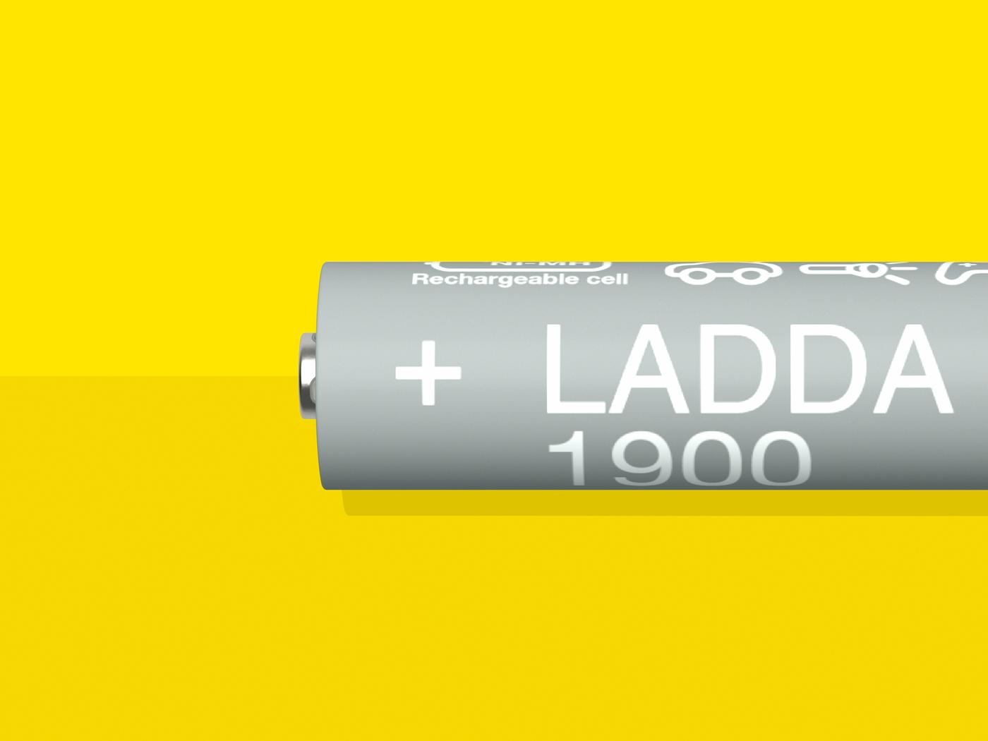 LADDA 라다 충전지, 충전기, 지속가능성에 관한 정보를 담고 있는 가이드입니다.