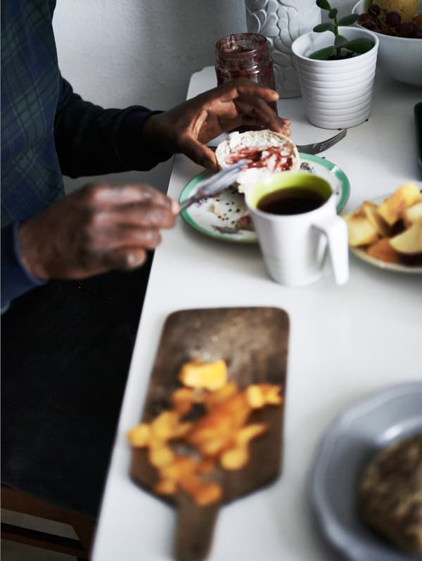 Laissez chacun se servir au petit déjeuner.